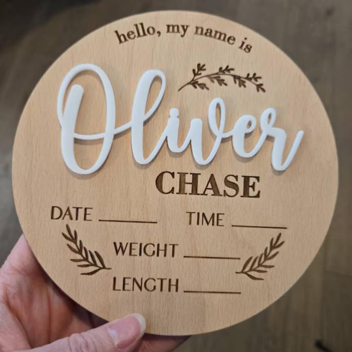 Interior Design Names - 1 plaque personnalisée en bois pour