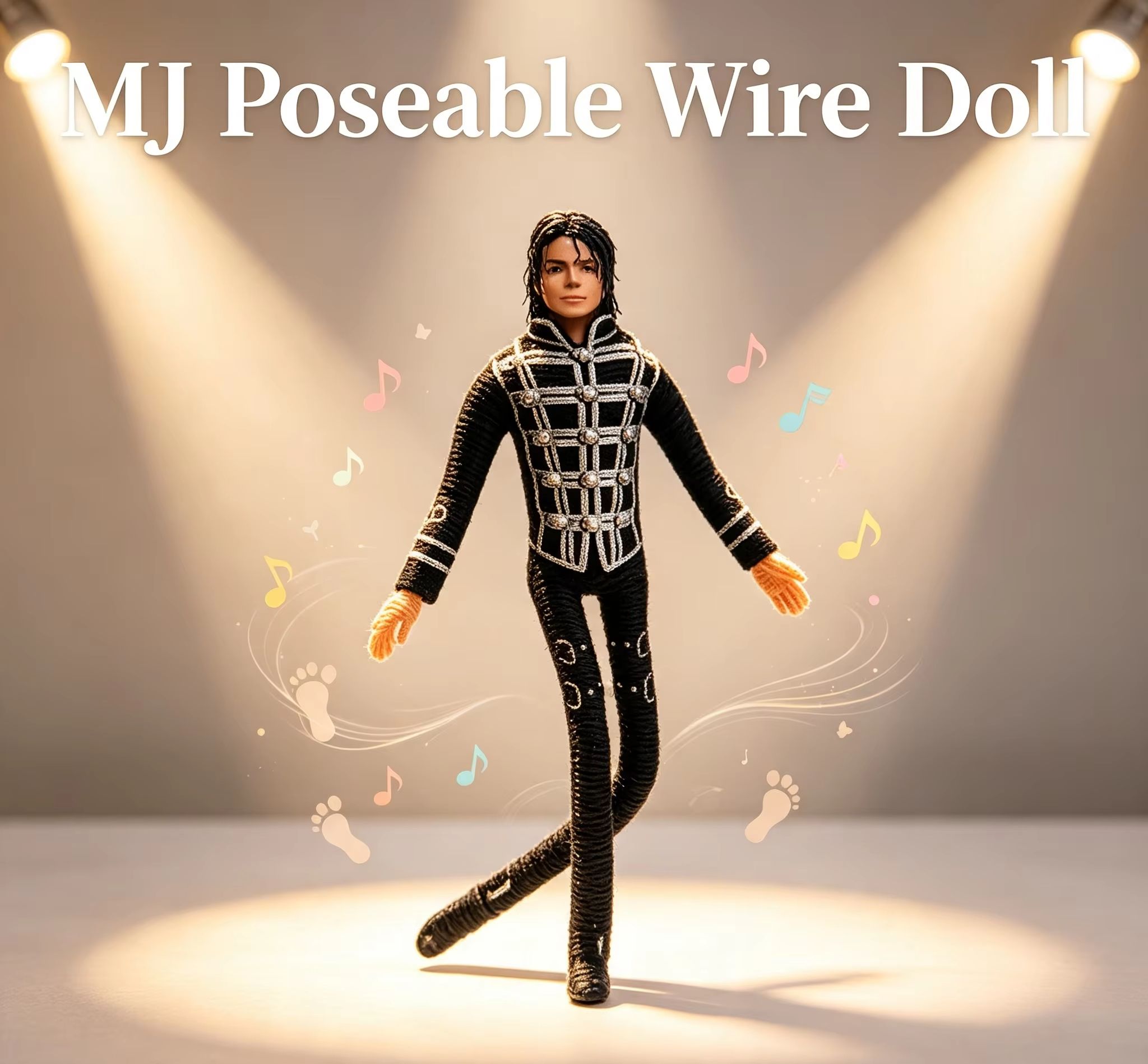 Interior Design House - Figurine articulée en peluche Michael Jackson,