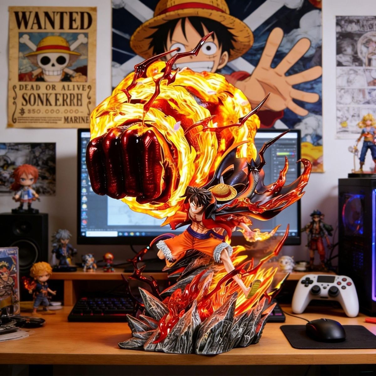 Interior Design House - LZ Karmic Fire Luffy 35CM Figurine