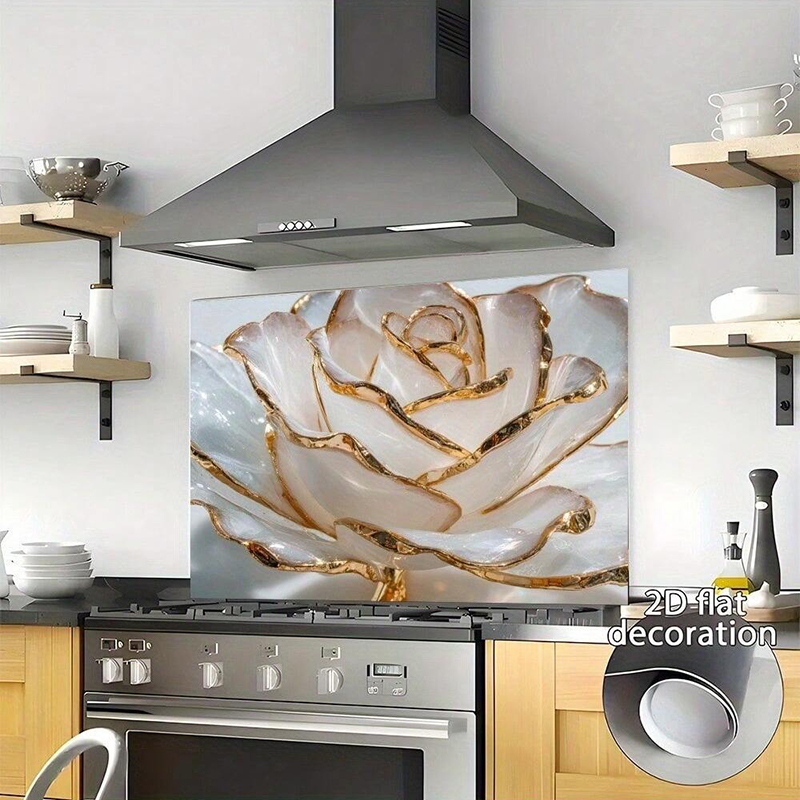 Interior Design Kitchen Modern - Papier peint Gold-Edge Rose Luxurious Macro,