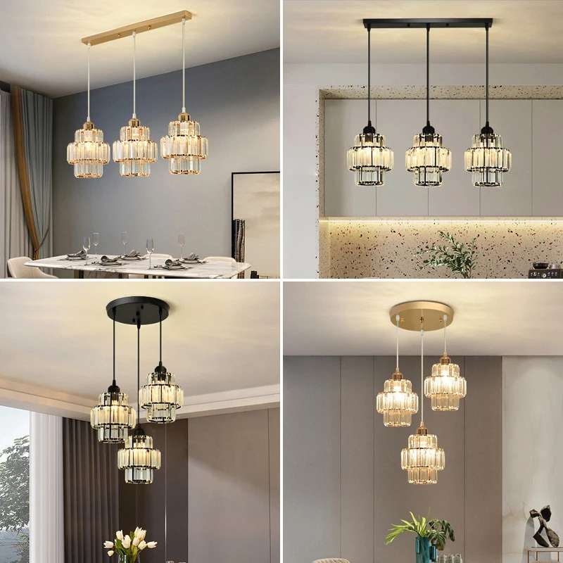 Interior Design Kitchen Modern - Lustre en cristal au design nordique,