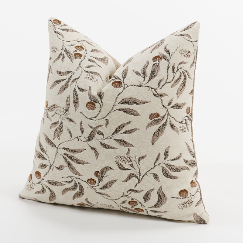 Textured Throw Natural - Housse de coussin en chenille beige
