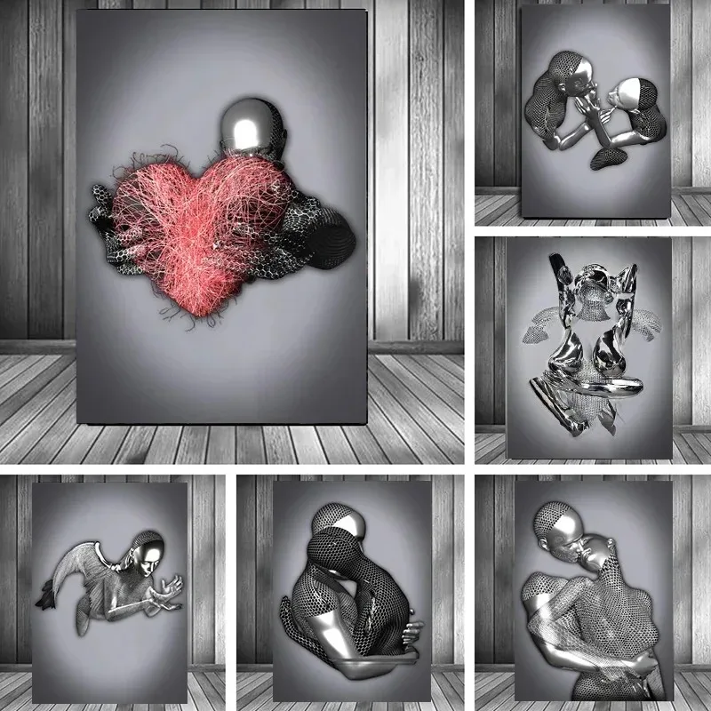 Interior Design House - Tableau sur toile abstrait romantique avec