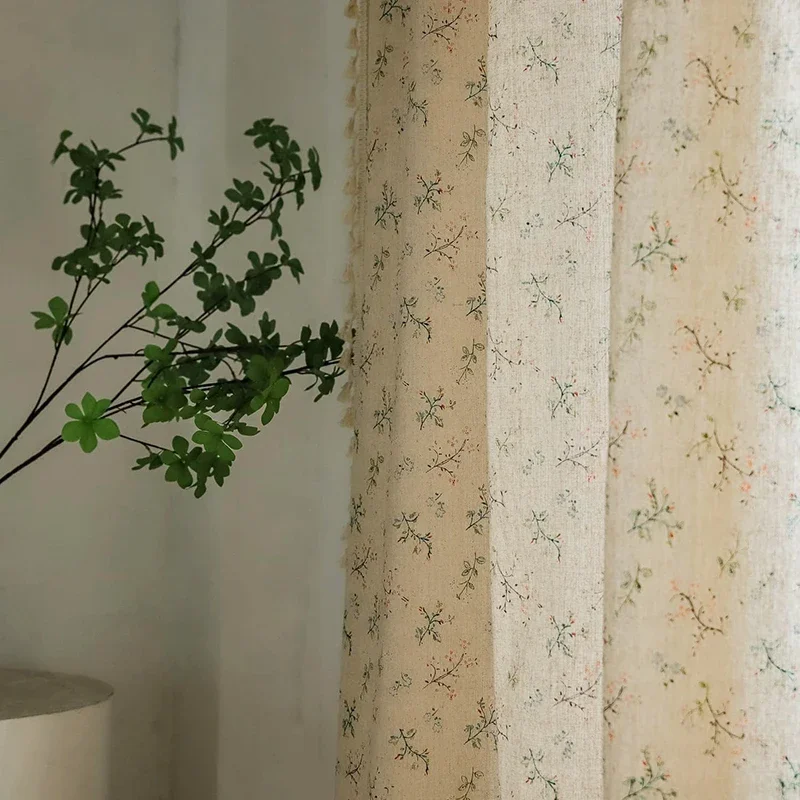 Rideaux de ferme à fleurs, sem - Linen Curtain Eyelet avis et prix