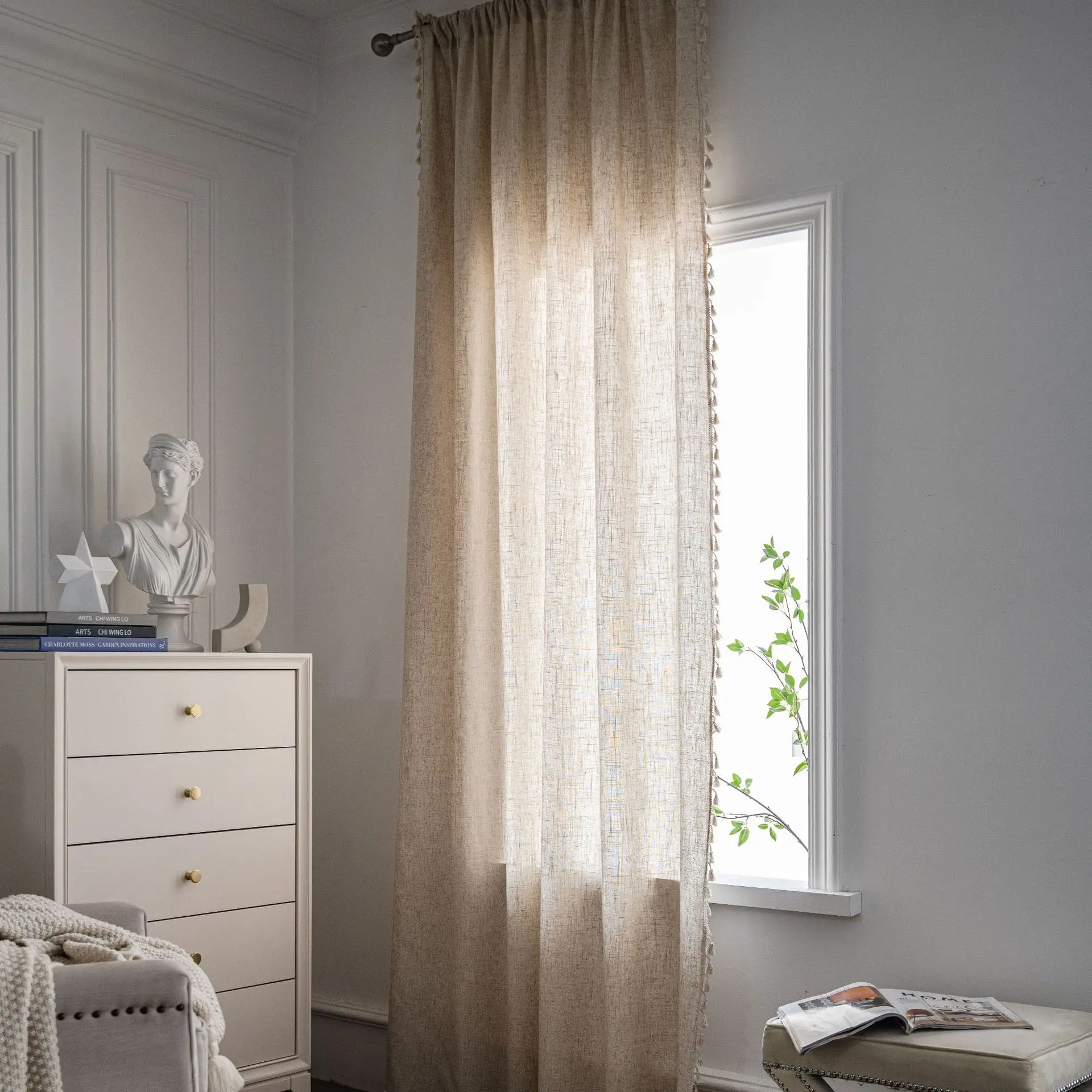 Rideaux semi-oculents en lin B - Linen Curtain Eyelet avis et prix