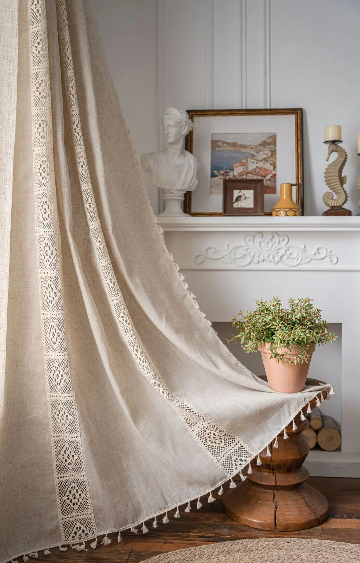 Rideaux semi-oculents en lin B - Linen Curtain Eyelet avis et prix