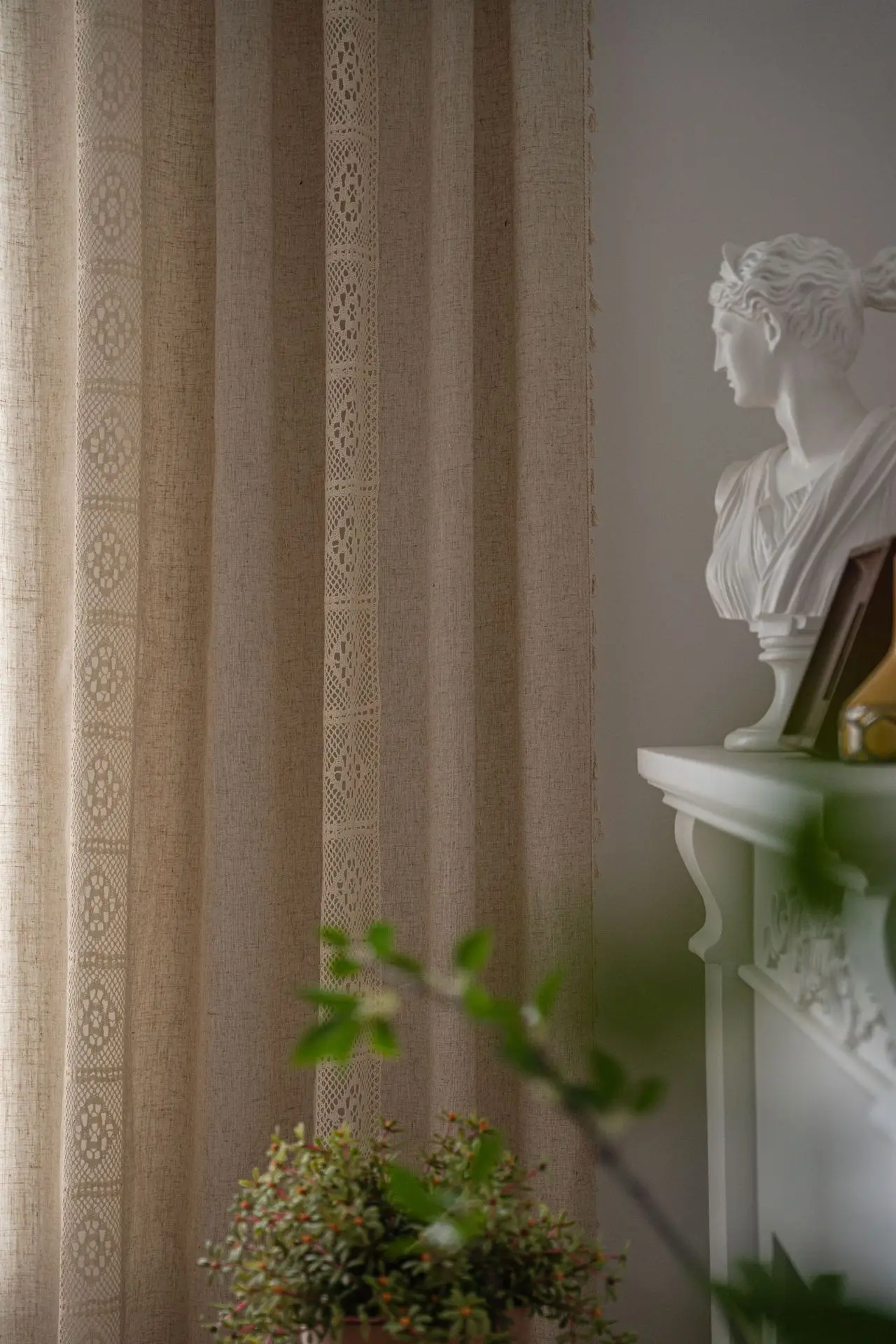 Rideaux semi-oculents en lin B - Linen Curtain Eyelet avis et prix