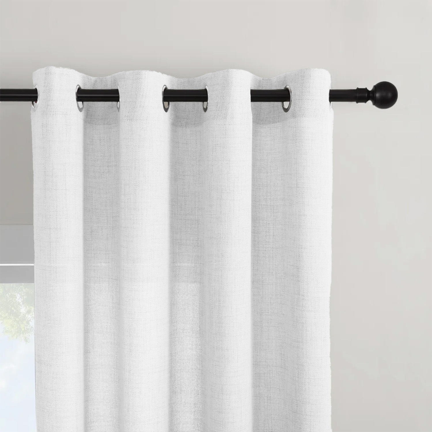 1 pièce, Rideau transparent de - Linen Curtain Eyelet avis et prix