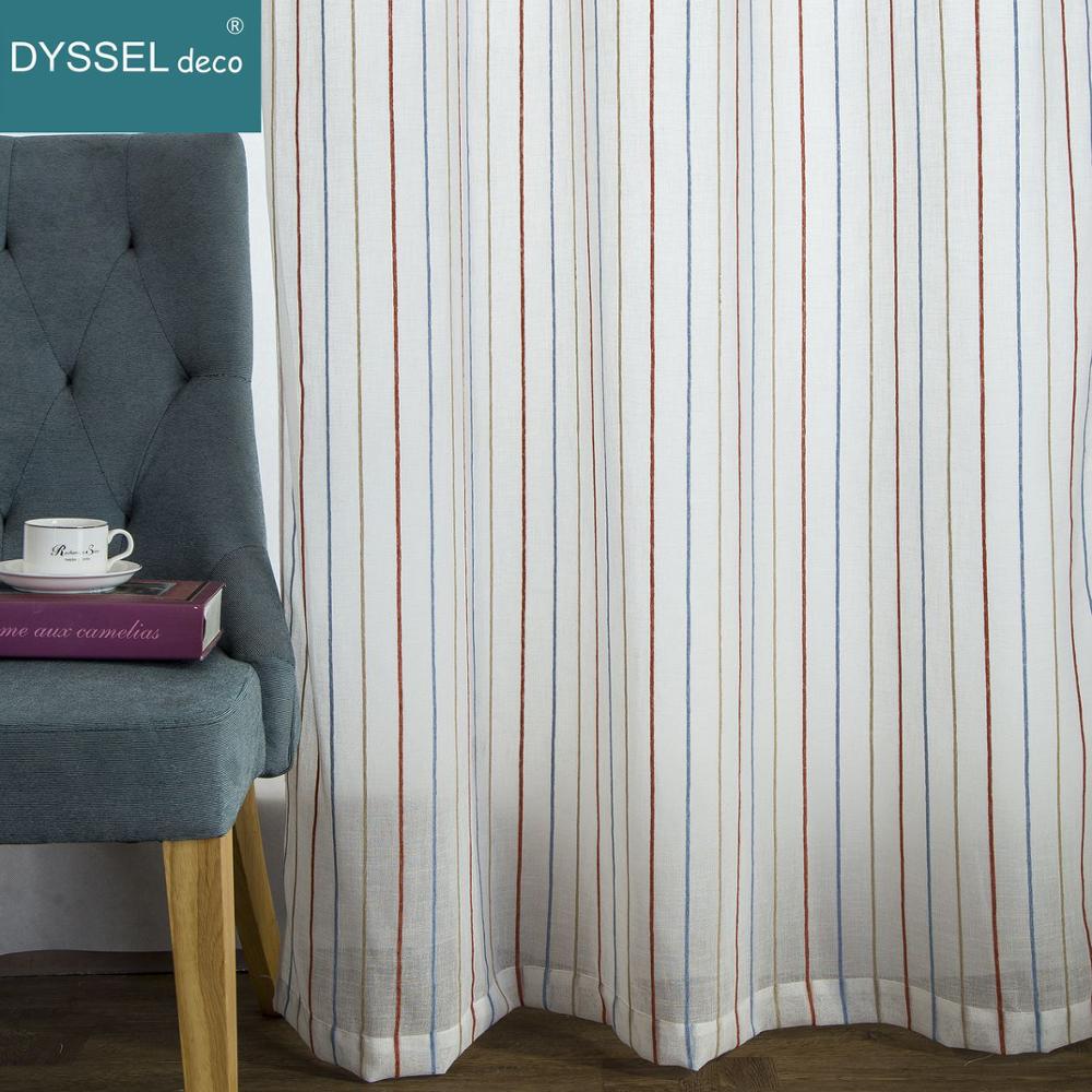 Rideau transparent en lin rayé - Linen Curtain Eyelet avis et prix