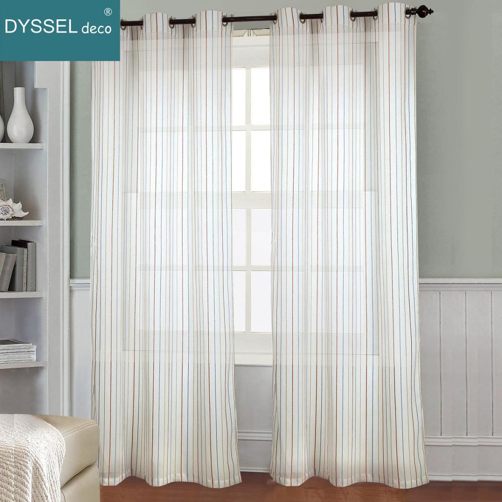 Rideau transparent en lin rayé - Linen Curtain Eyelet avis et prix